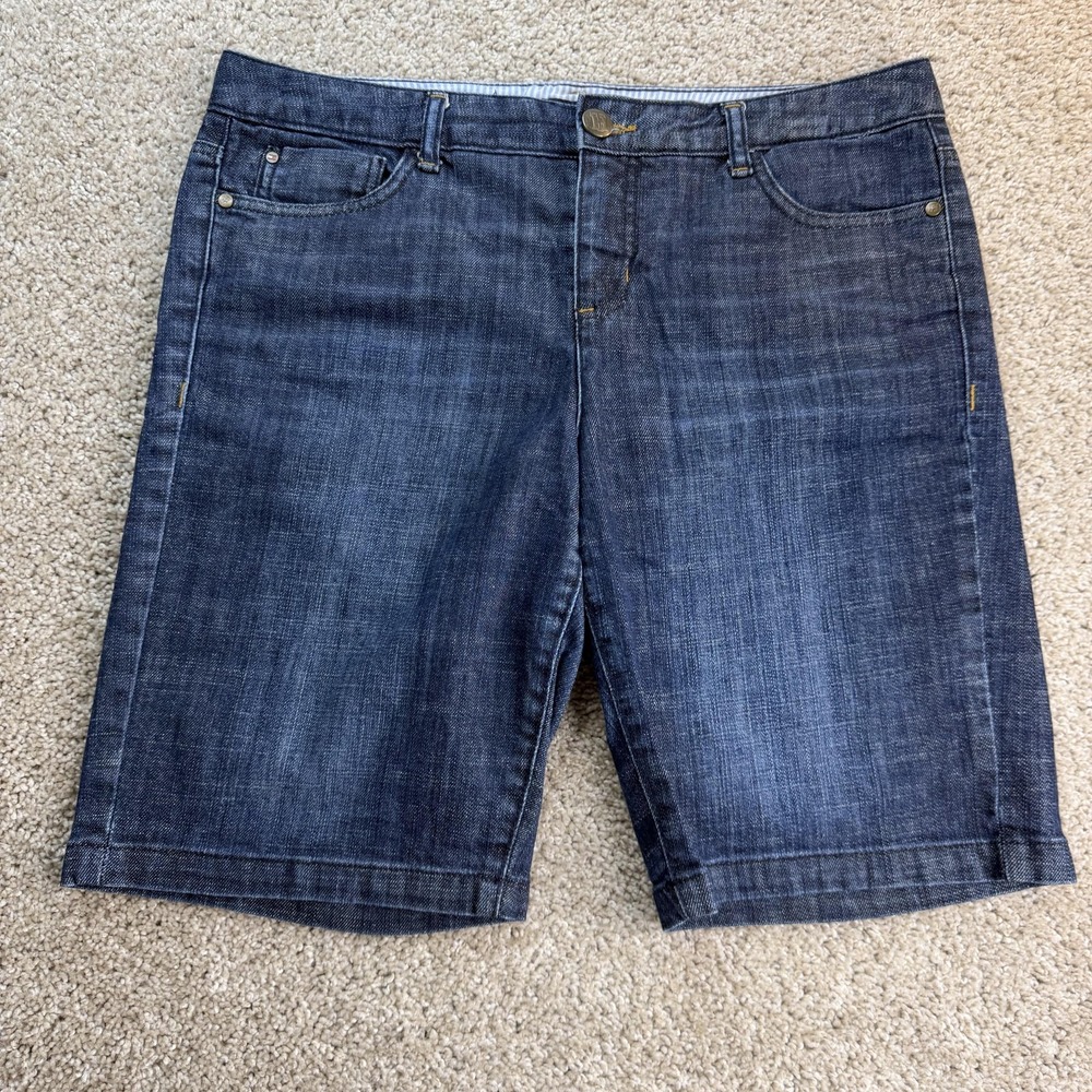 Tommy Hilfiger Denim Bermuda Shorts Womens 10 36W Blue Stretch Casual Summer